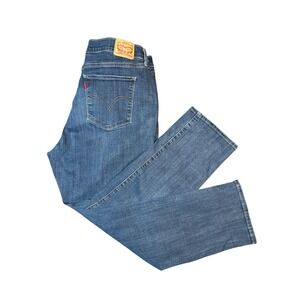 Levis Classic Straight Jeans Womens 16S Medium Wash Blue Denim